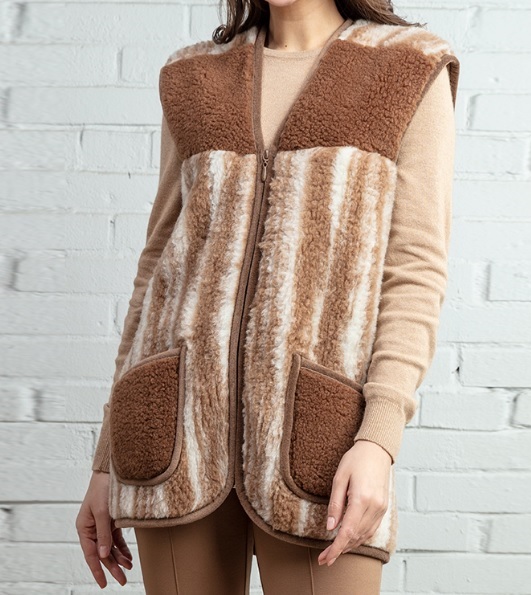 Жилет меховой Woolhouse Лайс, шерсть 100%, для мужчин и женщин фото 1