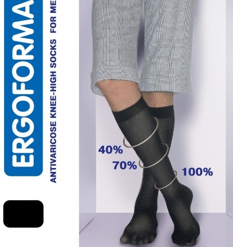 Гольфы мужские Ergoforma, с закрытым носом, с хлопком, арт.313, 1класс фото 1