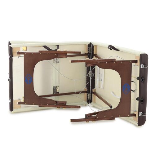 Массажный стол складной MED-MOS JF-AY01 3-х секционный, деревянная рама (двухцветный, размер 185*70) фото 8