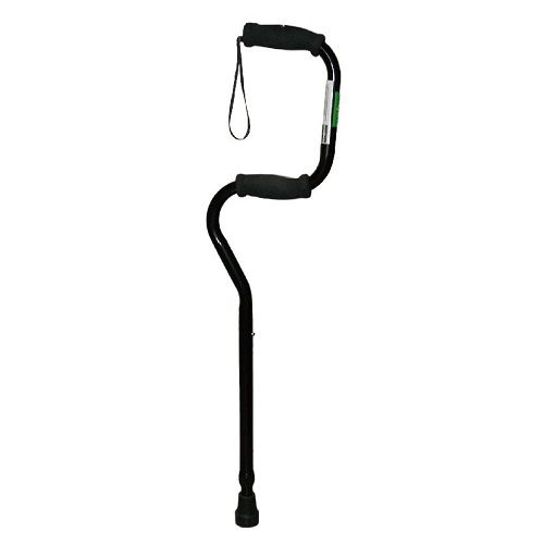 Трость алюминиевая  рег. длины  с двумя изгибами и ремешком (в уп.20шт) Е 0610  фото 1