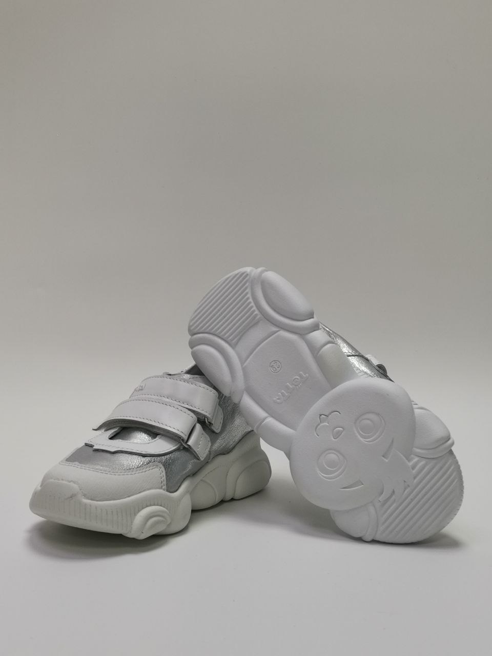 Кроссовки детские цв. серебро/белый 2465/1-КП-022,99 фото 4