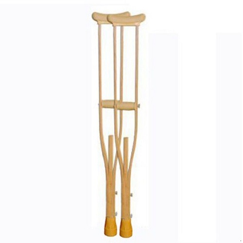 Костыли деревянные с устройством против скольжения (высота средняя) арт 02-К фото 1