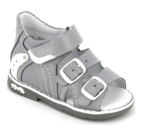 Туфли летние  детские открытый нос  ц. серый/белый 0223/1-КП-01,99 фото 1