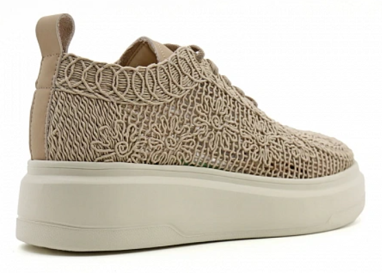 Кроссовки ортопедические женские текстильные Ортомода ML004-02-32-TU увеличенной полноты, бежевые фото 3