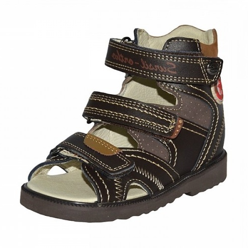 Сандалии ортопедические коричневый 13-117 фото 1